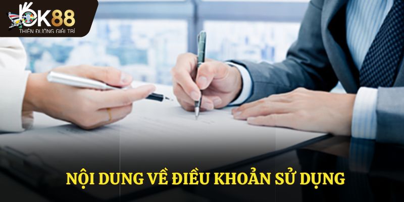 Nội dung về điều khoản sử dụng